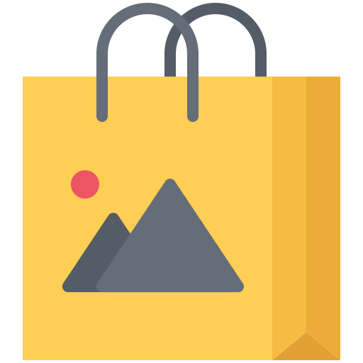 Shopping bag Coloring Flat icon