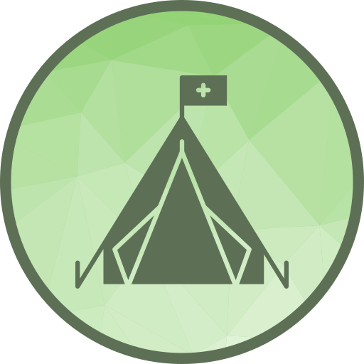 campo de refugiados icono gratis