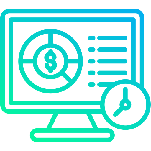monitoreo en tiempo real icono gratis