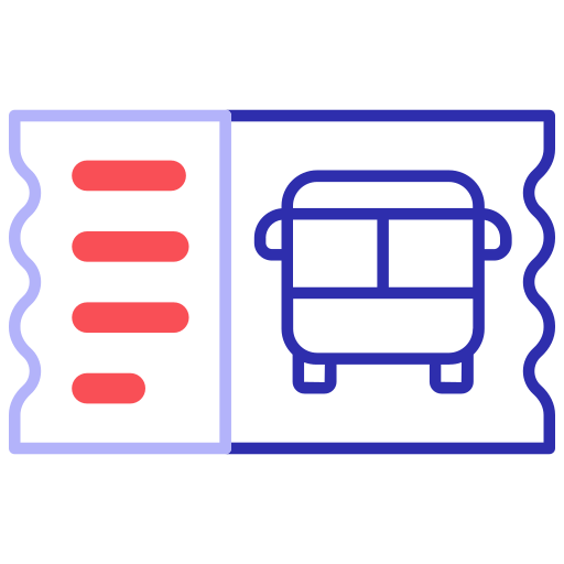billete de autobús icono gratis