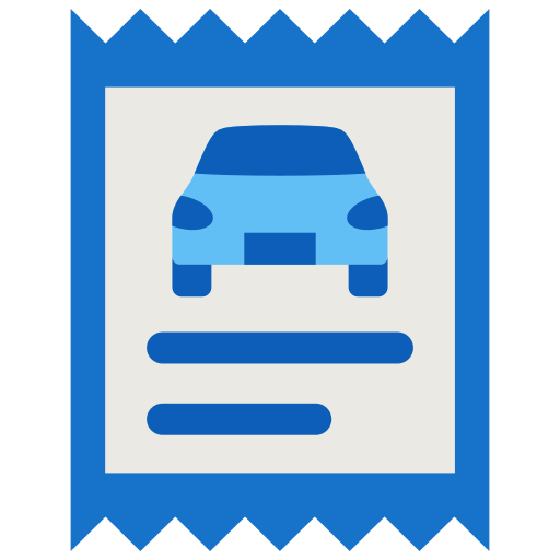Parking ticket free icon
