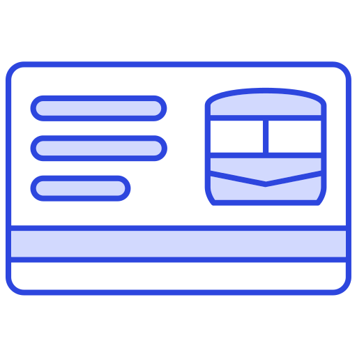 tarjeta de autobús icono gratis