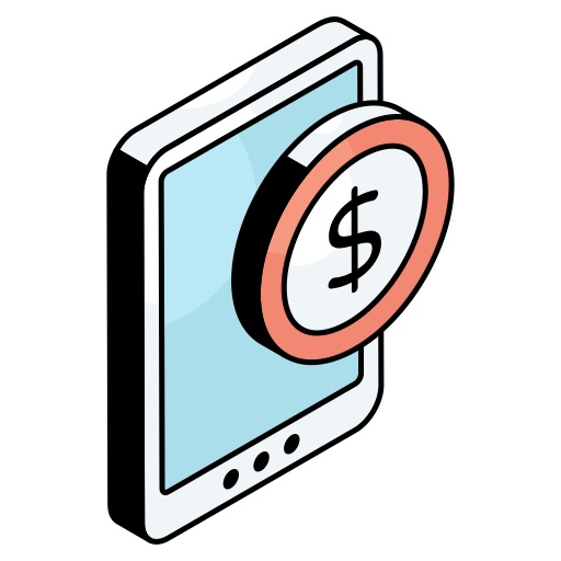 dinero en línea icono gratis