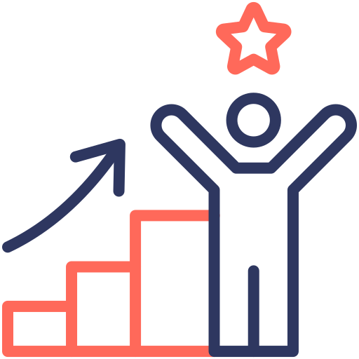 crecimiento personal icono gratis