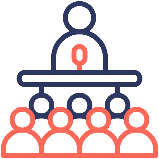 hablar en público icono gratis