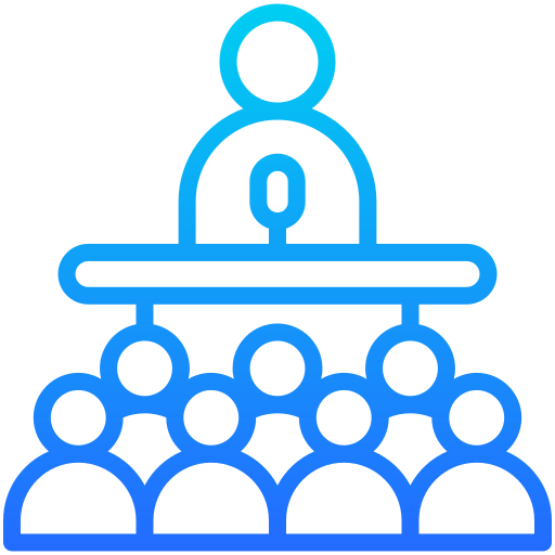 hablar en público icono gratis