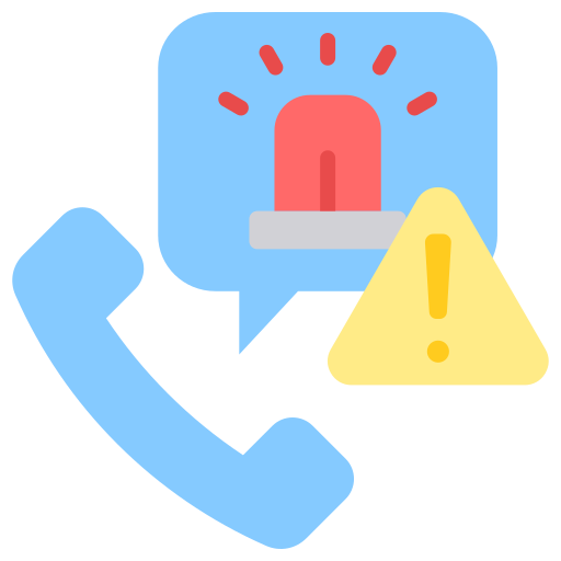 llamada de emergencia icono gratis