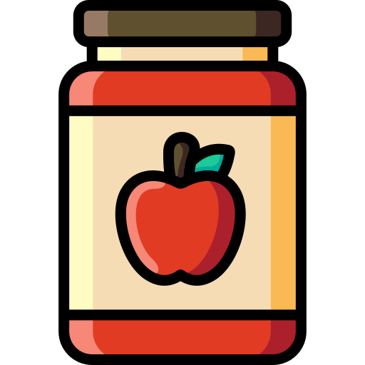 mermelada de manzana icono gratis