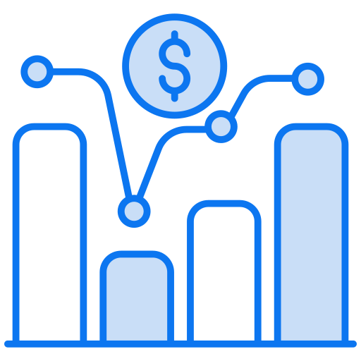 gráfico de acciones icono gratis