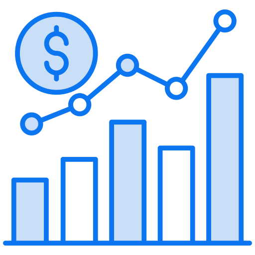 gráfico de acciones icono gratis