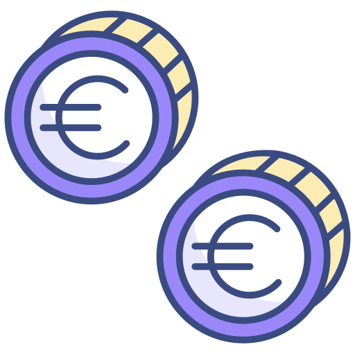 símbolo del euro icono gratis