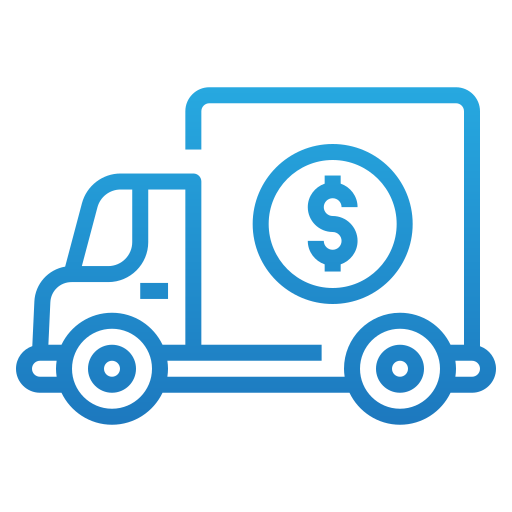 transporte de dinero icono gratis