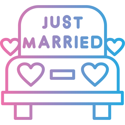 coche de bodas icono gratis