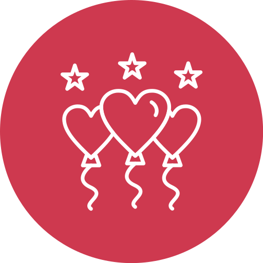 globo de corazón icono gratis