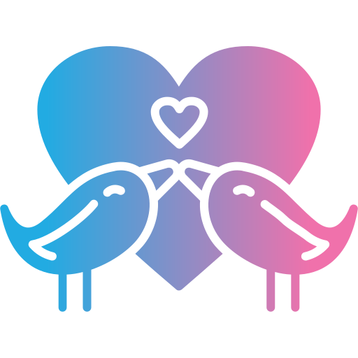 pájaros del amor icono gratis