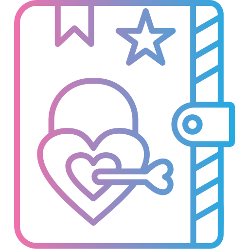 diario de amor icono gratis