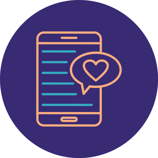 chat de amor icono gratis