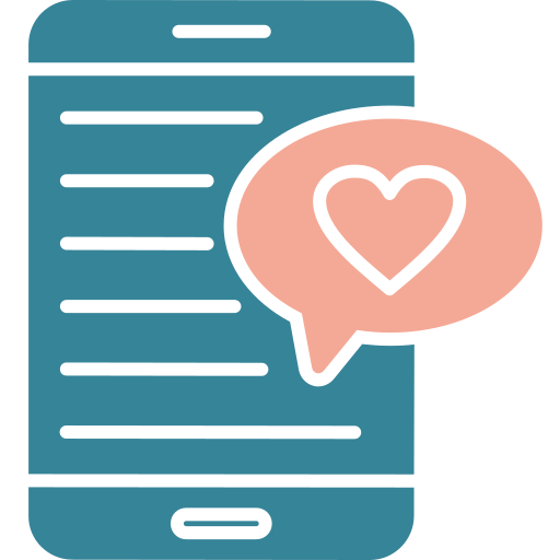 chat de amor icono gratis