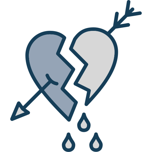 Broken heart free icon
