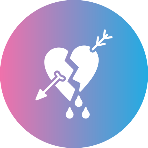 corazón roto icono gratis