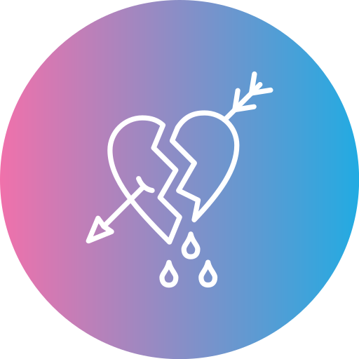 corazón roto icono gratis