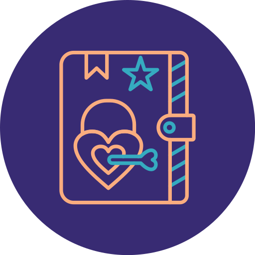 diario de amor icono gratis