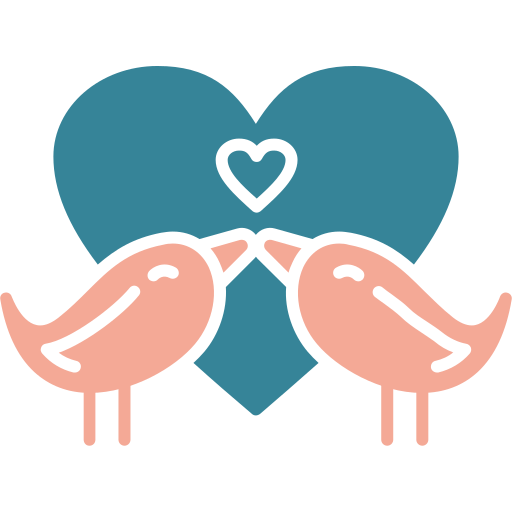 pájaros del amor icono gratis