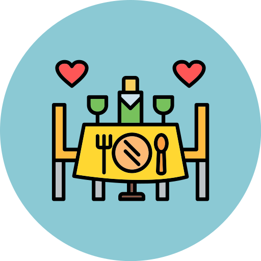 dîner de mariage Icône gratuit