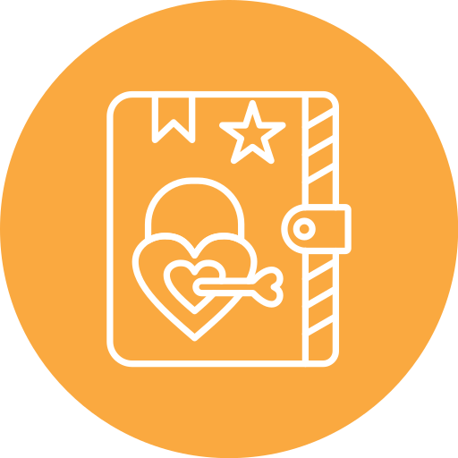 diario de amor icono gratis