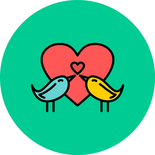 pájaros del amor icono gratis