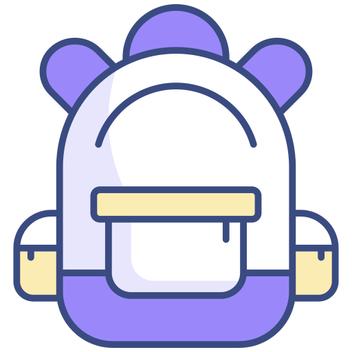 bolsa para la escuela icono gratis