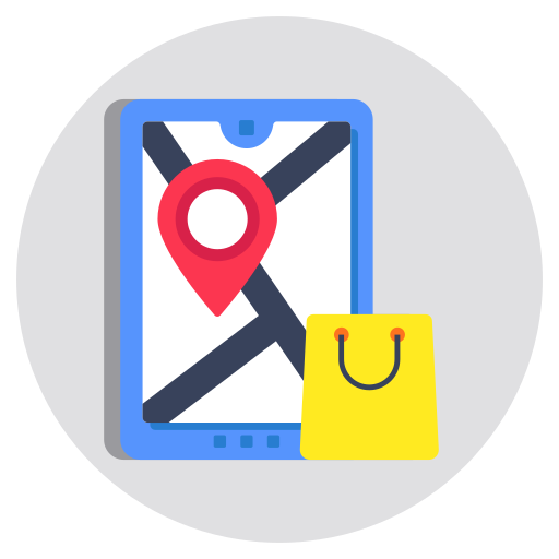 ubicación de la tienda icono gratis