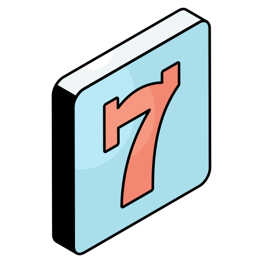 número 7 icono gratis