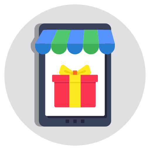 regalo en línea icono gratis