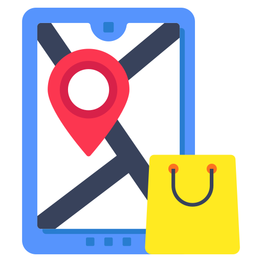 ubicación de la tienda icono gratis