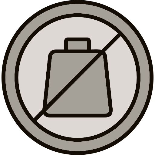 sin bolsas de plástico icono gratis