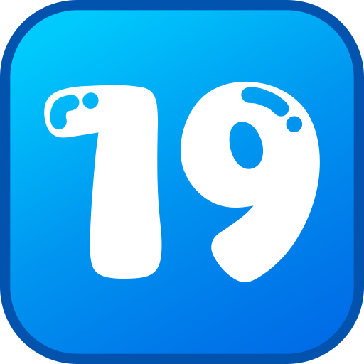 diecinueve icono gratis