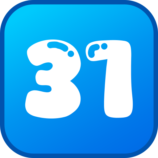 treinta y uno icono gratis