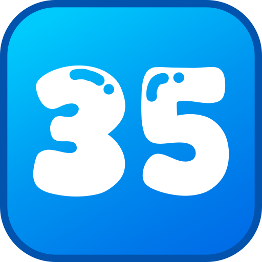 treinta y cinco icono gratis