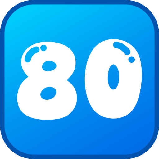 ochenta icono gratis
