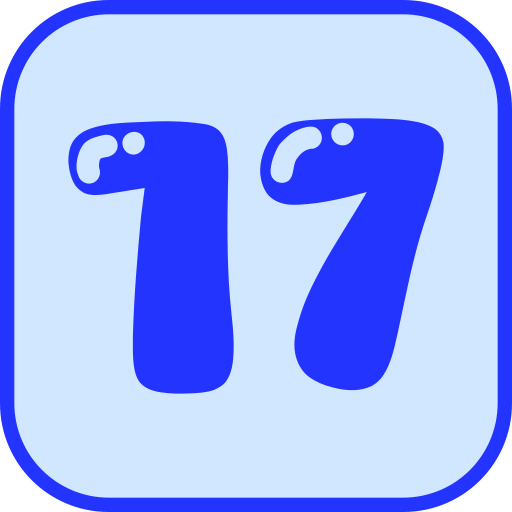 diecisiete icono gratis