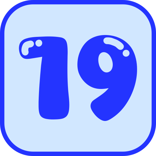 diecinueve icono gratis