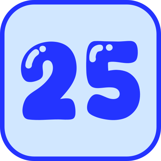 veinticinco icono gratis