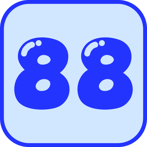 ochenta y ocho icono gratis