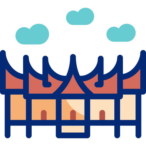 casa minangkabau icono gratis