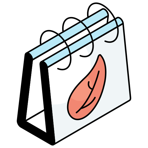 calendario ecológico icono gratis