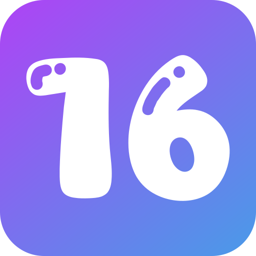 dieciséis icono gratis