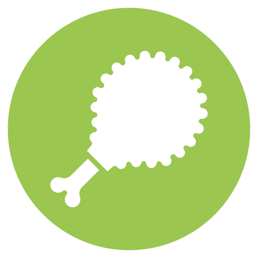 pollo frito icono gratis