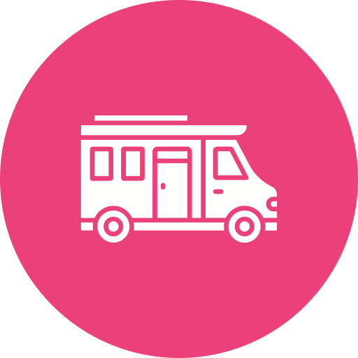 Camper van free icon Camper van free icon