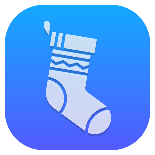 calcetín de navidad icono gratis